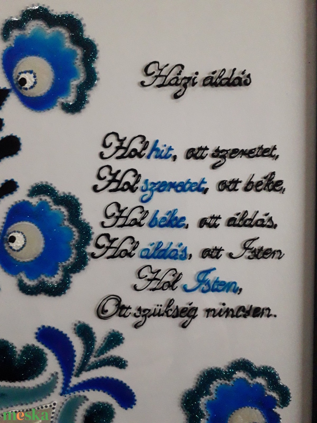 Házi áldás - művészet - festmény - üvegfestmény - Meska.hu Házi áldás - művészet - festmény - üvegfestmény - Meska.hu