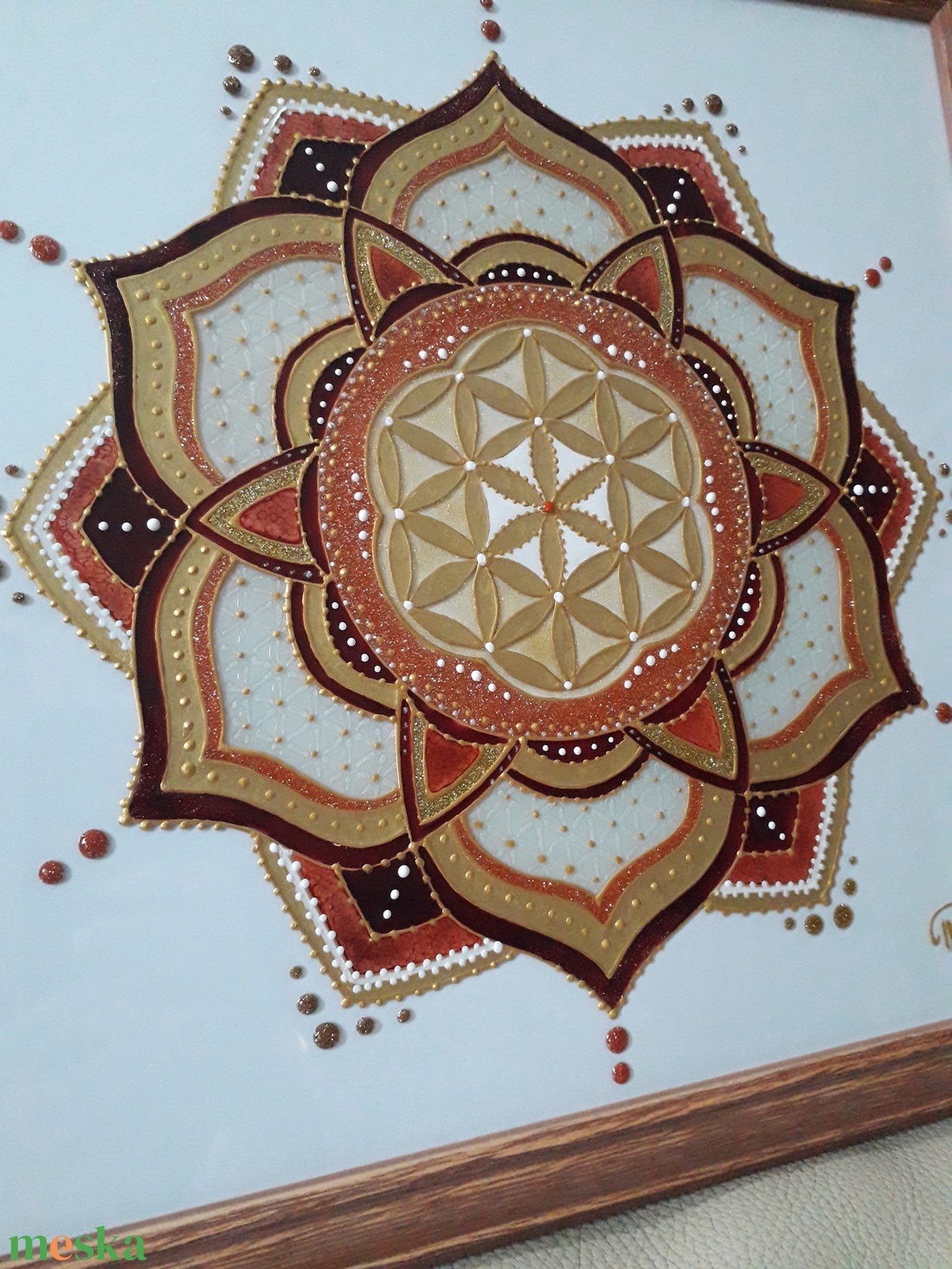 Mandala - művészet - festmény - üvegfestmény - Meska.hu