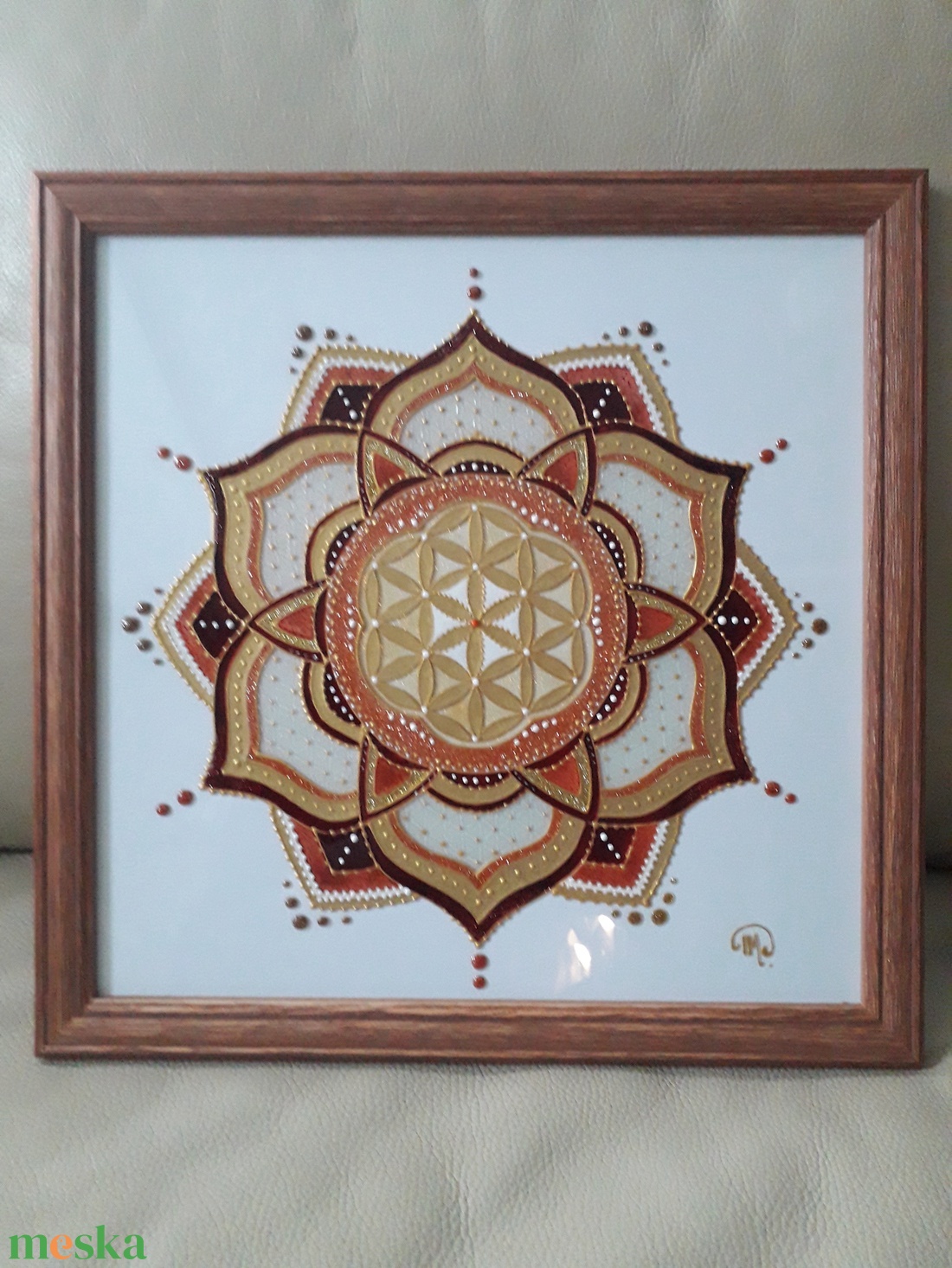 Mandala - művészet - festmény - üvegfestmény - Meska.hu