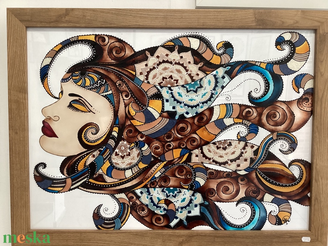 Mandalás hölgy - otthon & életmód - dekoráció - kép & falikép - üvegkép - Meska.hu