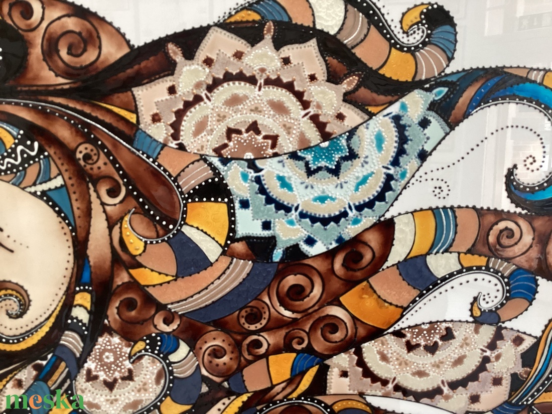 Mandalás hölgy - otthon & életmód - dekoráció - kép & falikép - üvegkép - Meska.hu