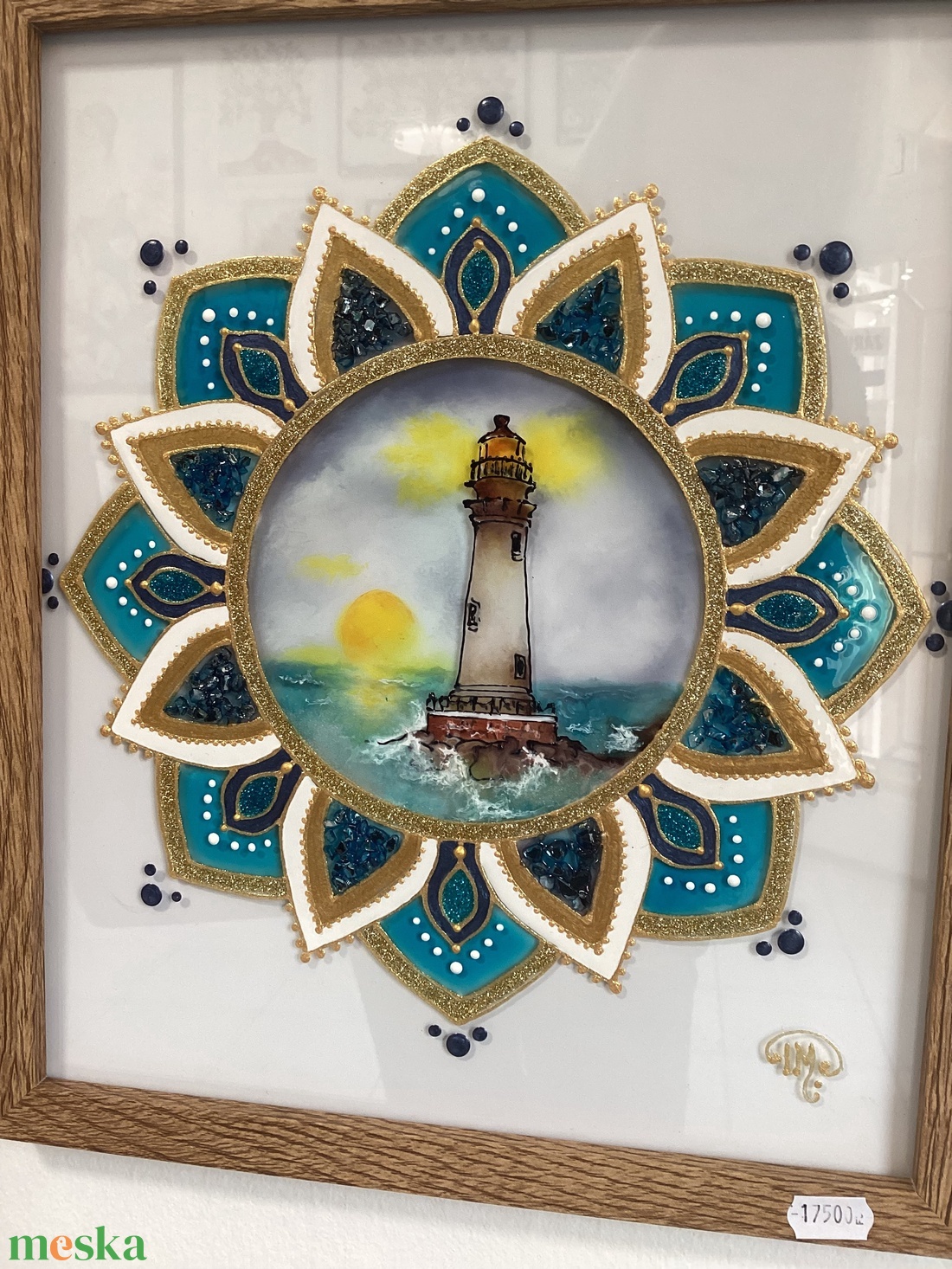 Tenger Mandala - otthon & életmód - dekoráció - kép & falikép - üvegkép - Meska.hu