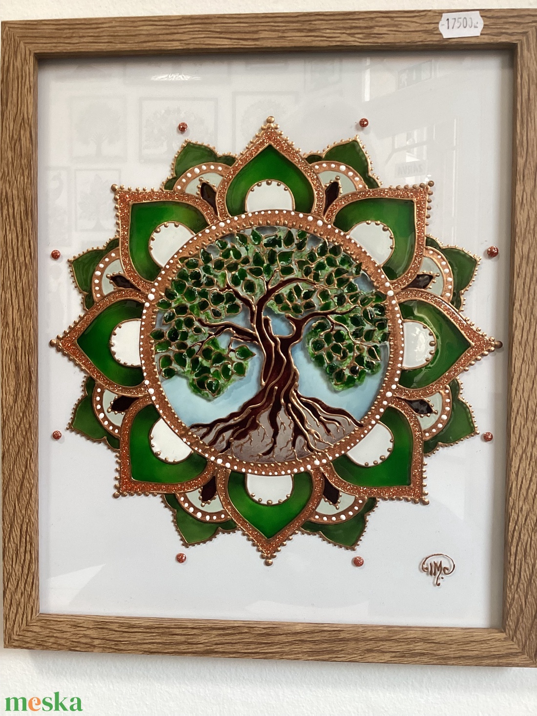 Életfás Mandala Üvegfestmény - otthon & életmód - dekoráció - kép & falikép - üvegkép - Meska.hu