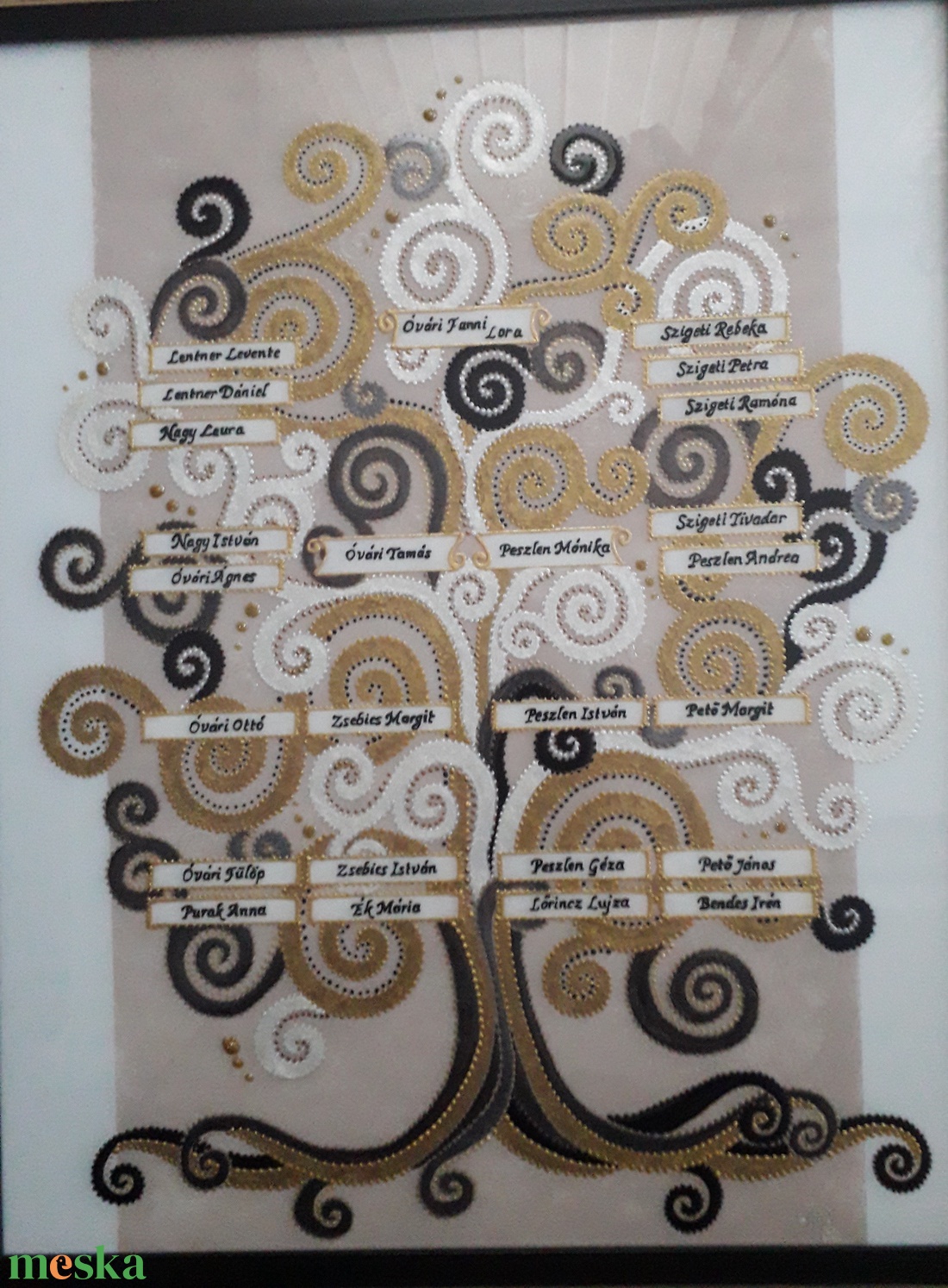 Klimt családfa - otthon & életmód - dekoráció - kép & falikép - üvegkép - Meska.hu