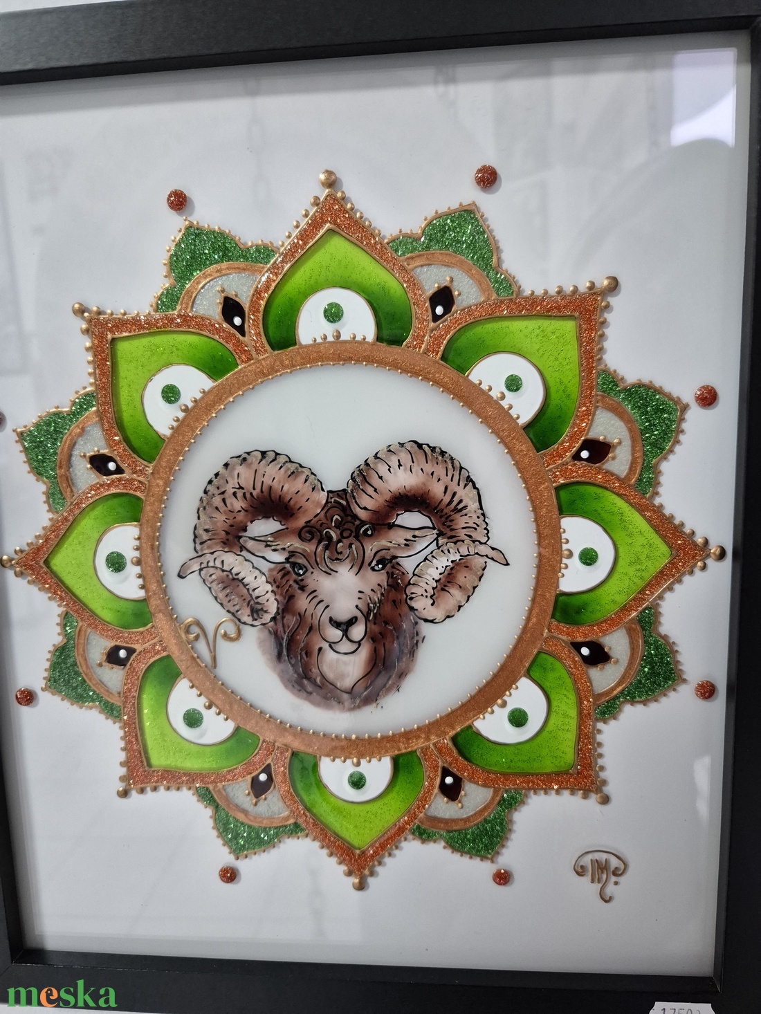 Kos mandala üvegfestmény - otthon & életmód - dekoráció - kép & falikép - üvegkép - Meska.hu