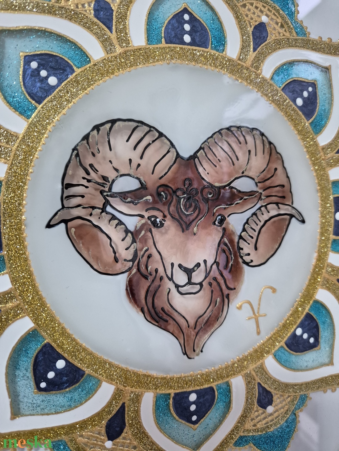 Kos mandala üvegfestmény - otthon & életmód - dekoráció - kép & falikép - üvegkép - Meska.hu