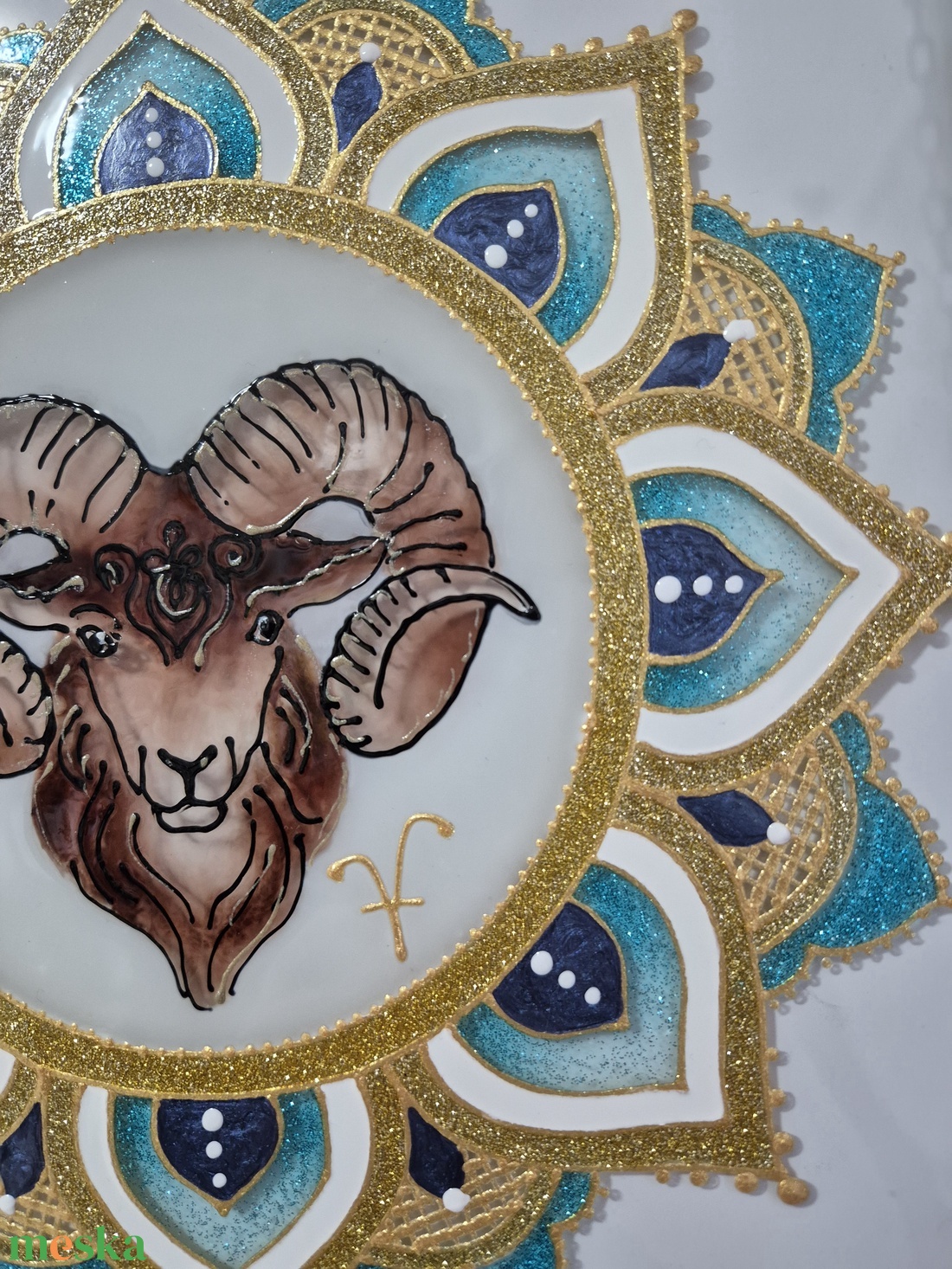 Kos mandala üvegfestmény - otthon & életmód - dekoráció - kép & falikép - üvegkép - Meska.hu