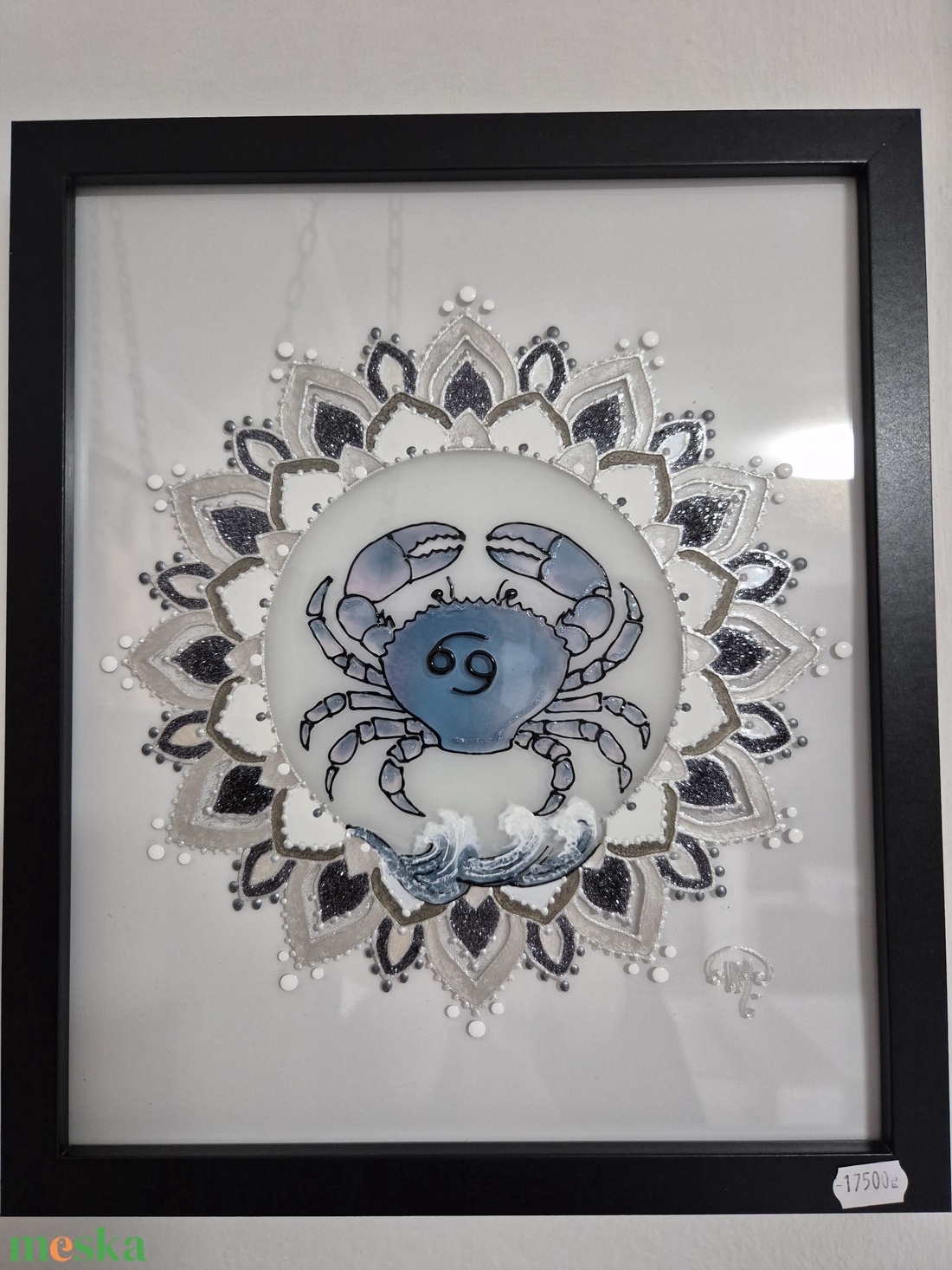 Rákos mandala üvegfestmény - otthon & életmód - dekoráció - kép & falikép - üvegkép - Meska.hu