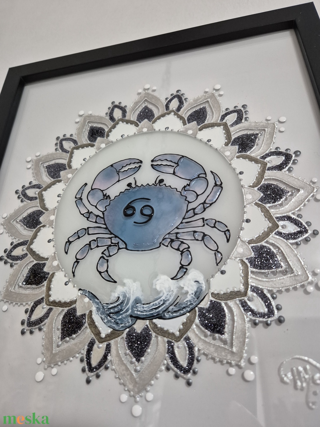 Rákos mandala üvegfestmény - otthon & életmód - dekoráció - kép & falikép - üvegkép - Meska.hu