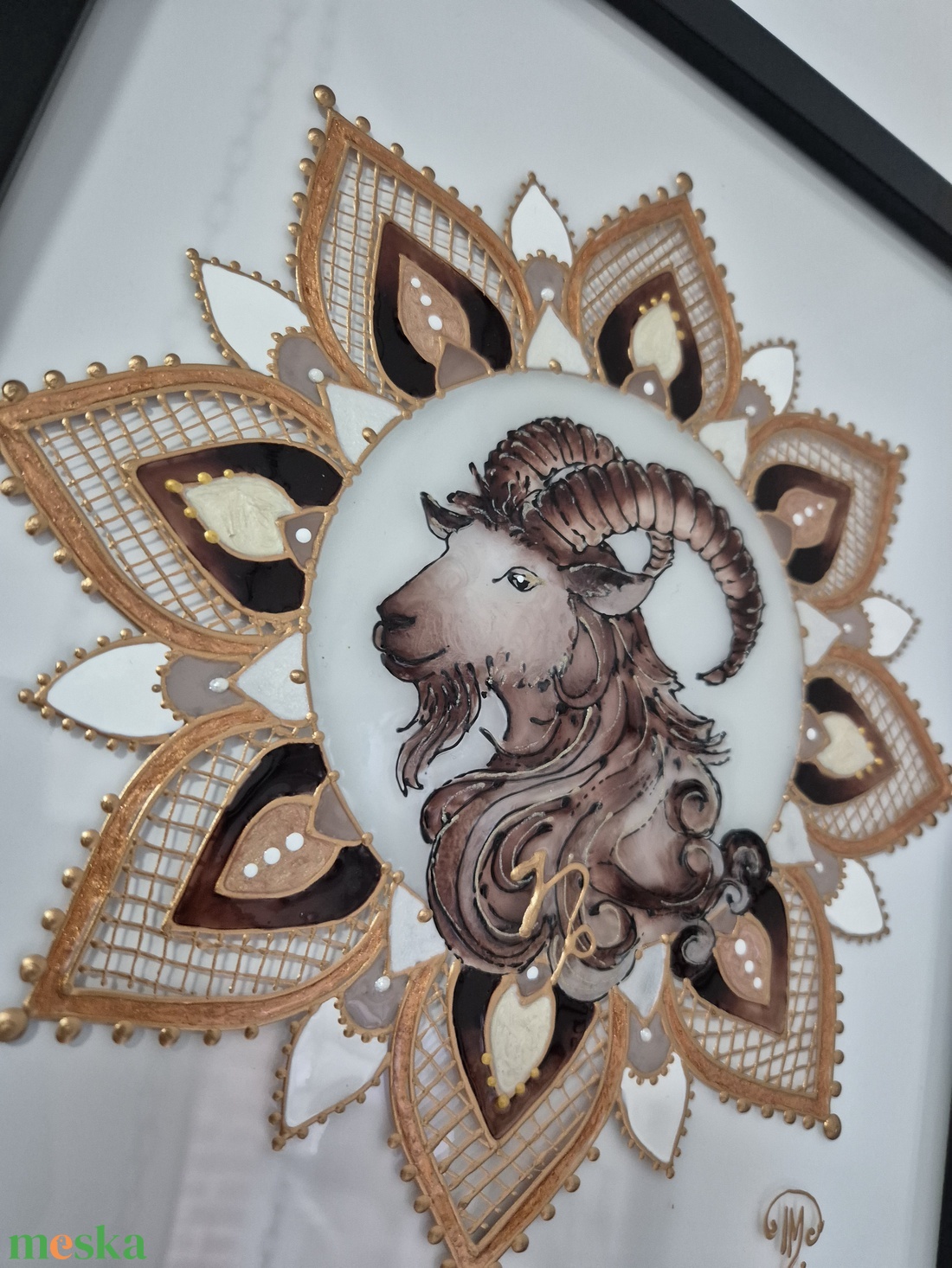 Bak mandalás üvegfestmény - otthon & életmód - dekoráció - kép & falikép - üvegkép - Meska.hu