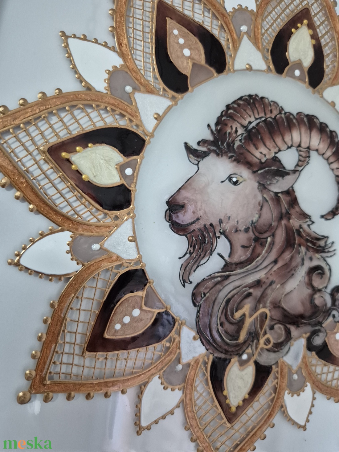 Bak mandalás üvegfestmény - otthon & életmód - dekoráció - kép & falikép - üvegkép - Meska.hu