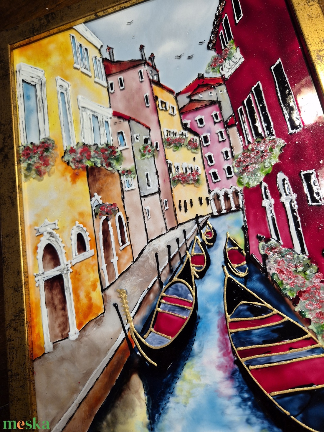 Velence üvegfestmény - otthon & életmód - dekoráció - kép & falikép - üvegkép - Meska.hu