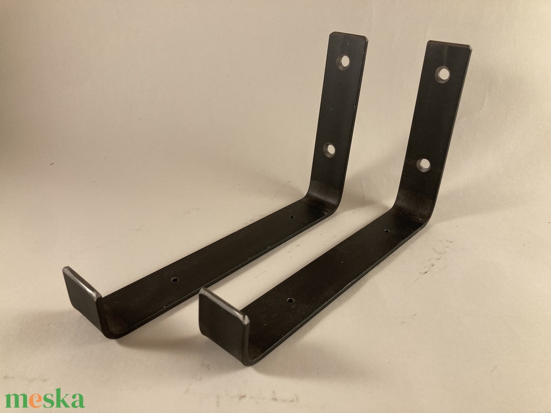 Polctartó konzol (natúr acél 15 cm) - otthon & életmód - bútor - polc - Meska.hu