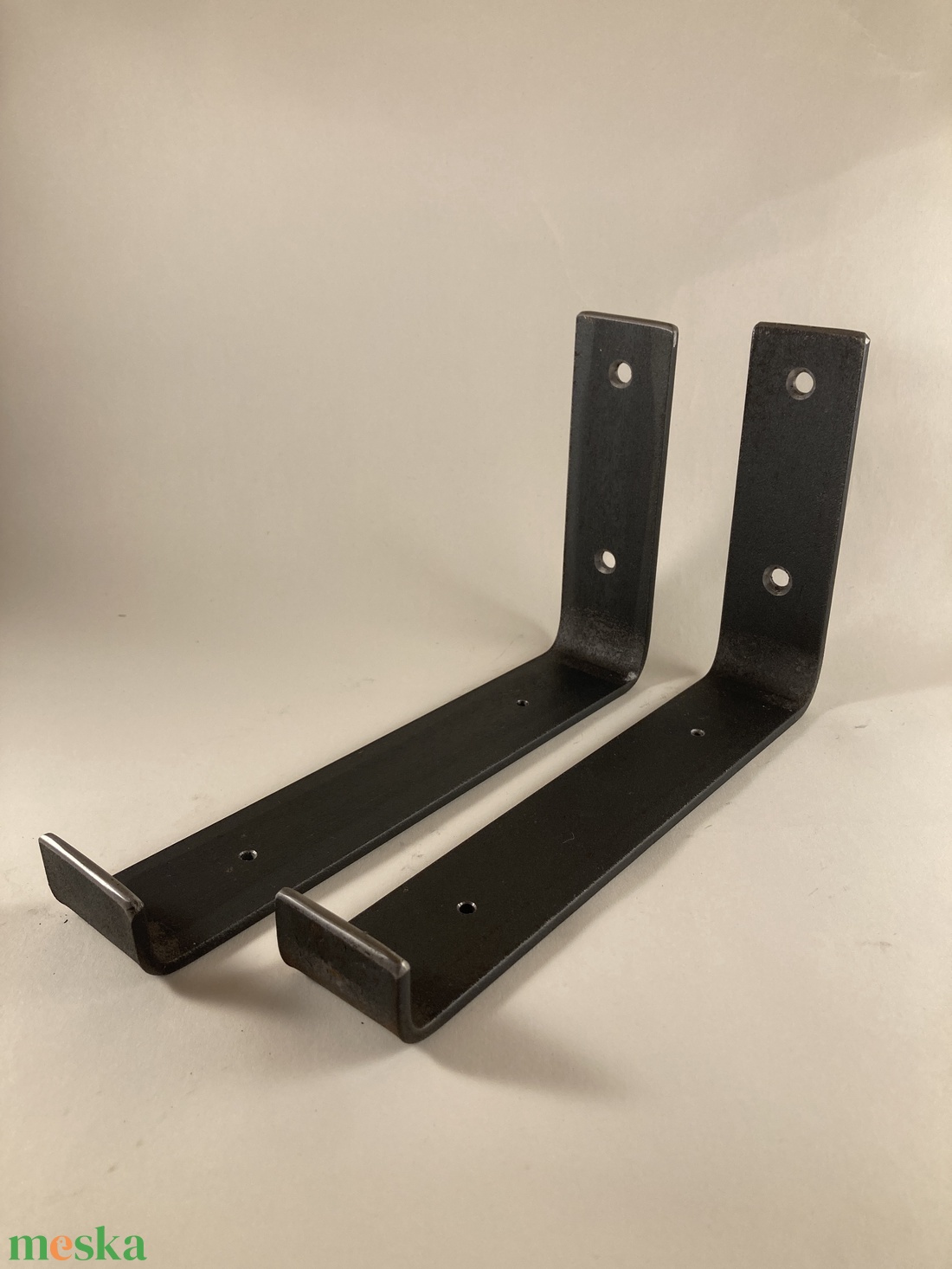 Polctartó konzol (natúr acél 20 cm) - otthon & életmód - bútor - polc - Meska.hu