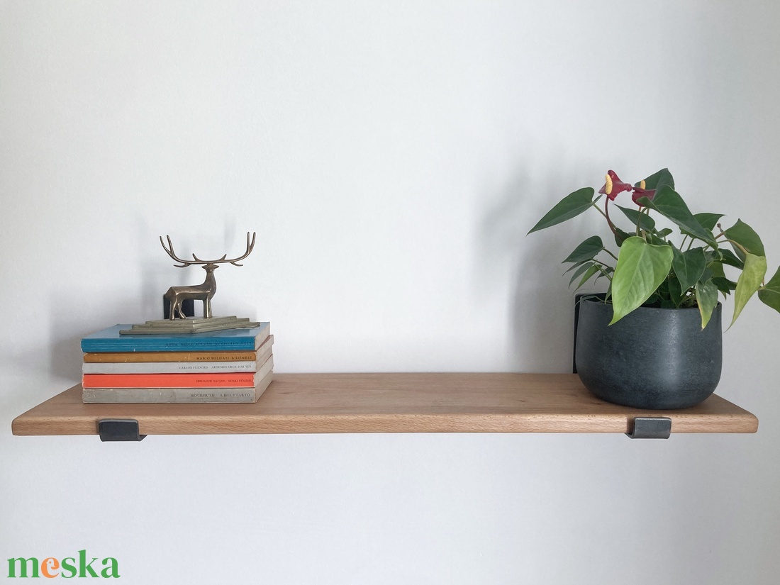 Polctartó konzol (natúr acél 20 cm) - otthon & életmód - bútor - polc - Meska.hu