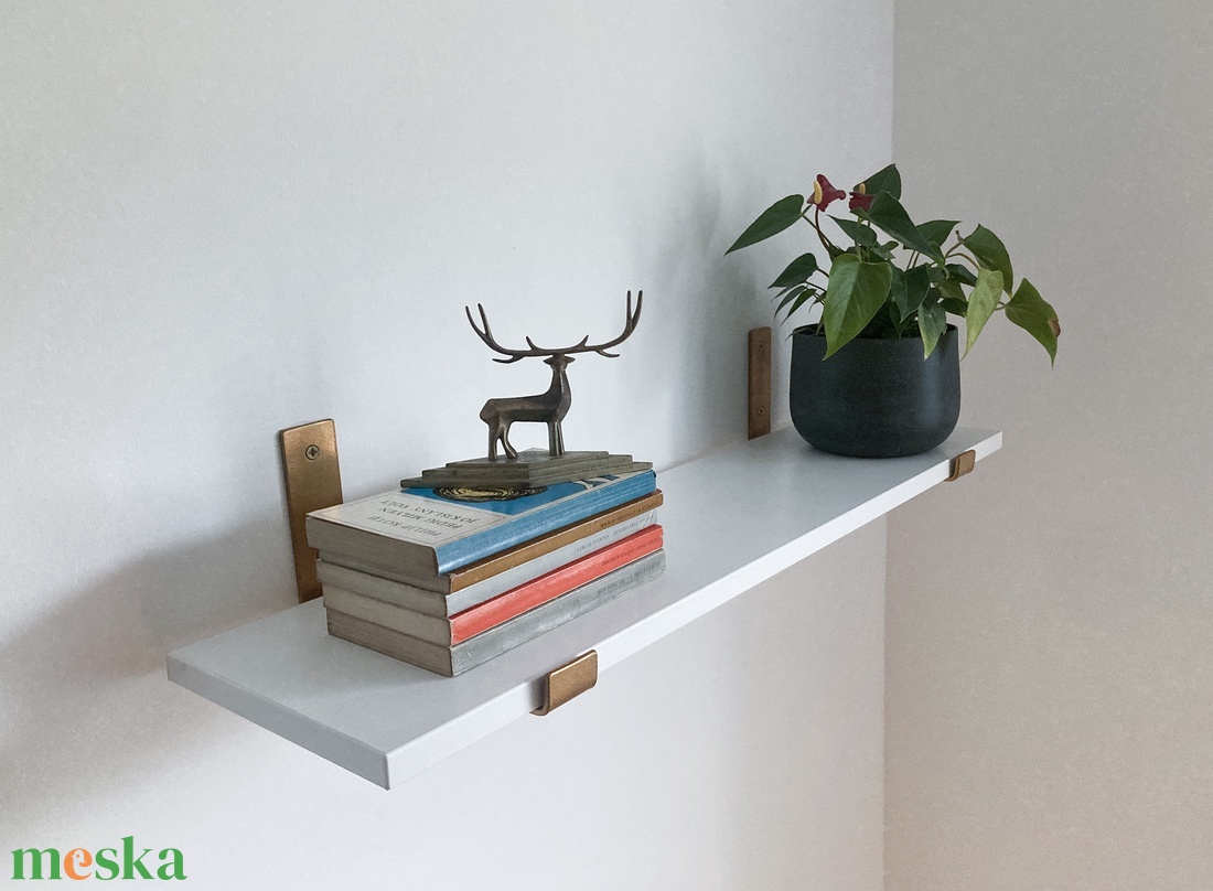 Polctartó konzol (arany 20 cm) - otthon & életmód - bútor - polc - Meska.hu