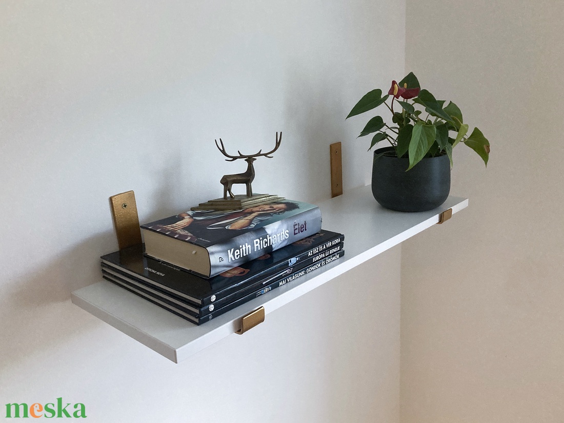 Polctartó konzol (arany 25 cm) - otthon & életmód - bútor - polc - Meska.hu