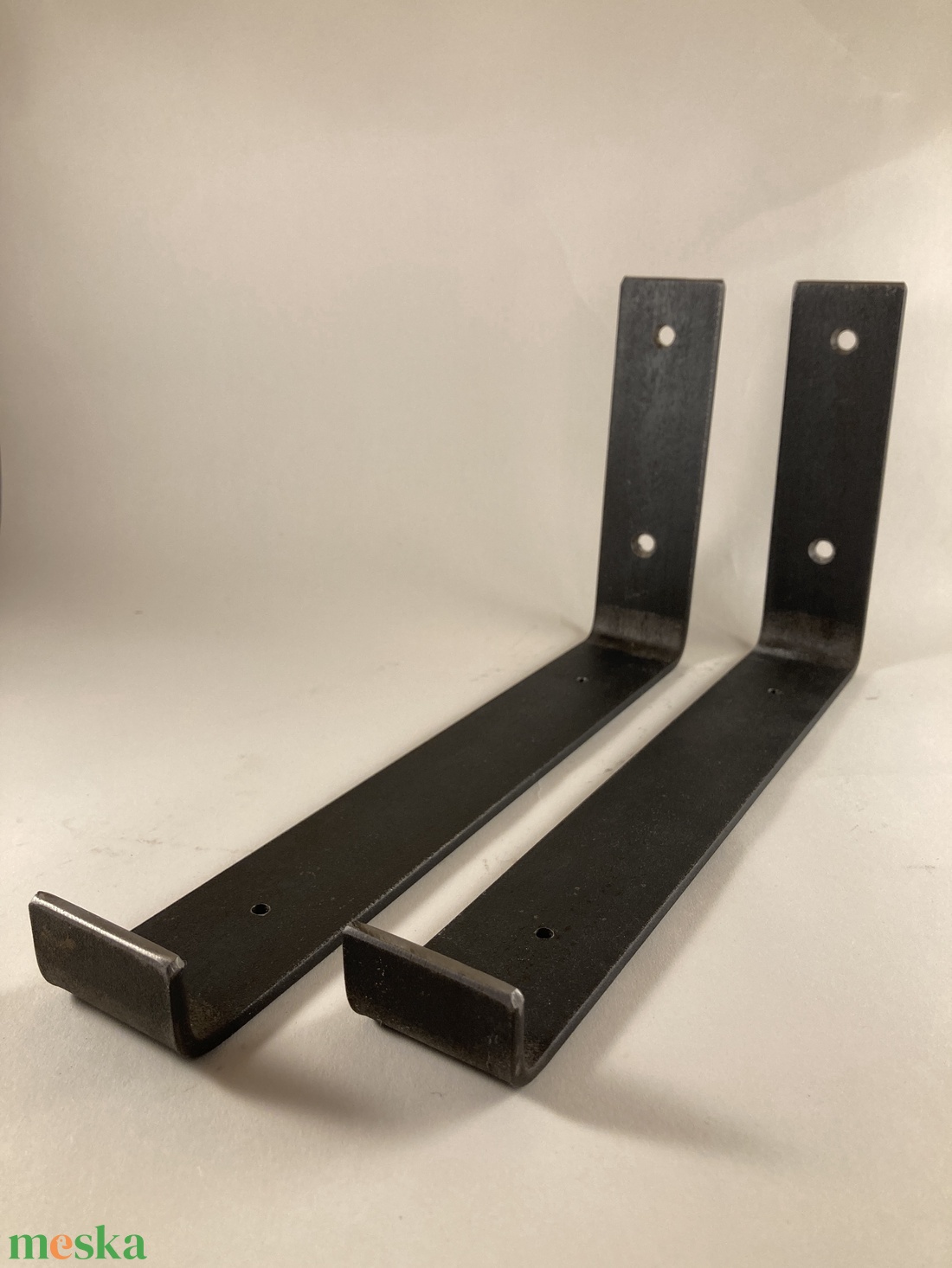 Polctartó konzol (natúr acél 25 cm) - otthon & életmód - bútor - polc - Meska.hu