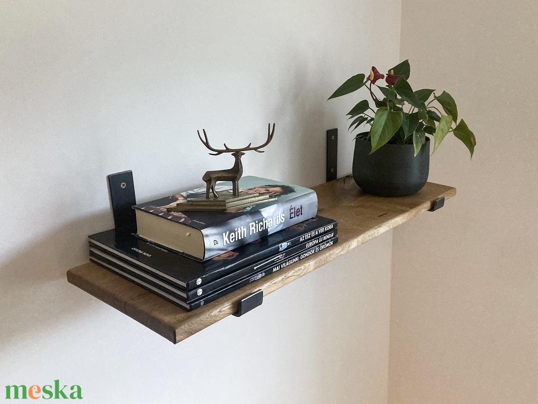 Polctartó konzol (natúr acél 25 cm) - otthon & életmód - bútor - polc - Meska.hu