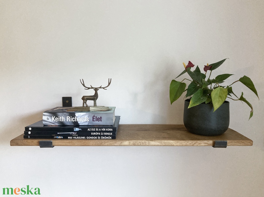 Polctartó konzol (natúr acél 25 cm) - otthon & életmód - bútor - polc - Meska.hu