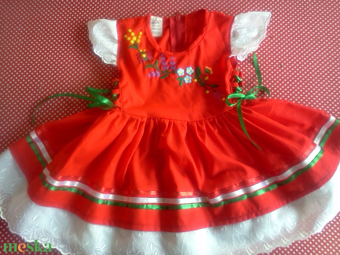 Kézzel hímzett lányka ruha boleróval - ruha & divat - babaruha & gyerekruha - ruha - Meska.hu