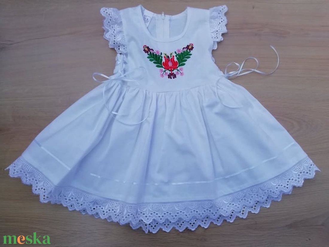 Baba mama magyaros hímzett ruha - ruha & divat - páros szett - anya-lánya szett - Meska.hu