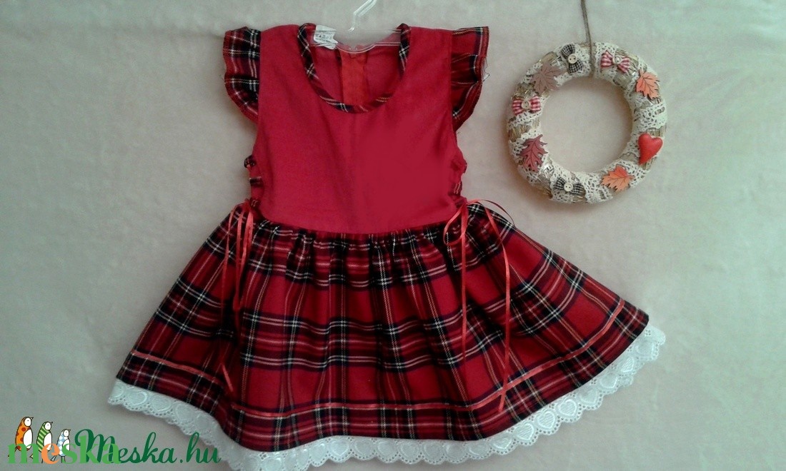 Lányka ruha kockás szövetből. - ruha & divat - gyerekruha - ruha - Meska.hu