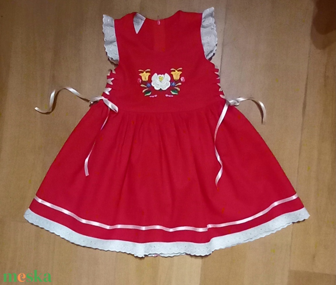 Lányka ruha kalocsai hímzéssel - ruha & divat - gyerekruha - szoknya - Meska.hu