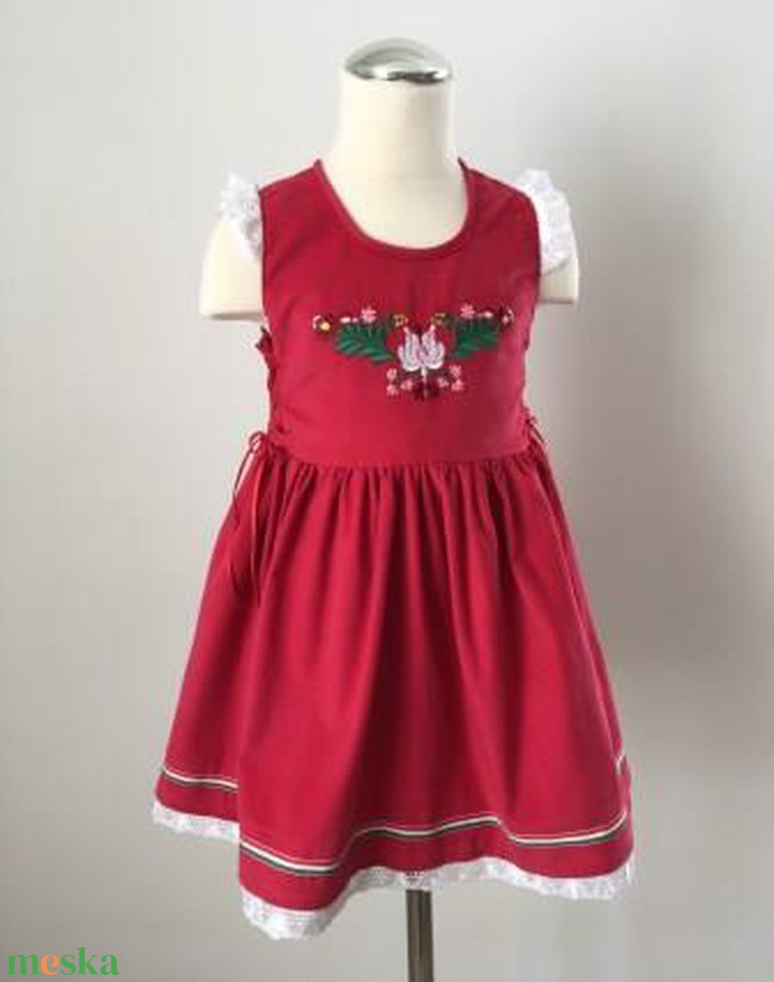 Lányka ruha kalocsai hímzéssel - ruha & divat - gyerekruha - szoknya - Meska.hu