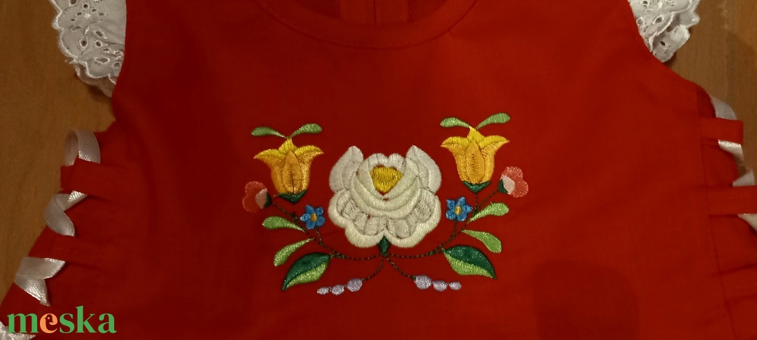 Lányka ruha kalocsai hímzéssel - ruha & divat - gyerekruha - szoknya - Meska.hu