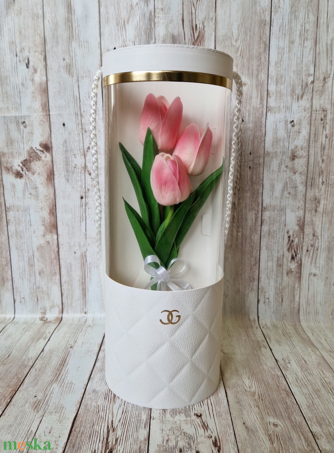 Tulipános nőnapi ajándék  - otthon & életmód - dekoráció - asztal és polc dekoráció - asztaldísz - Meska.hu