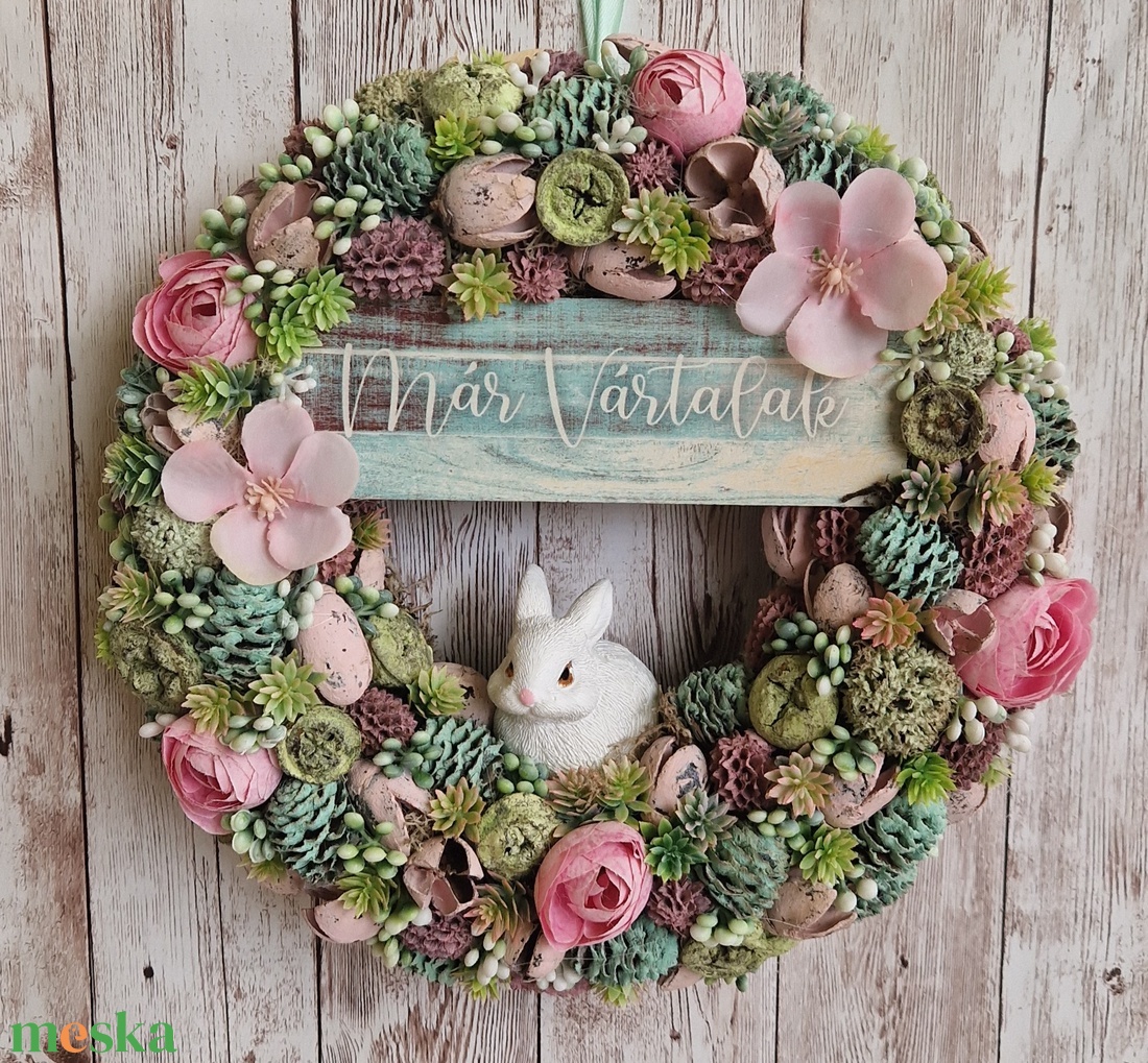 Húsvéti ajtódísz - otthon & életmód - dekoráció - ajtó- és ablak dekoráció - ajtódísz & kopogtató - Meska.hu