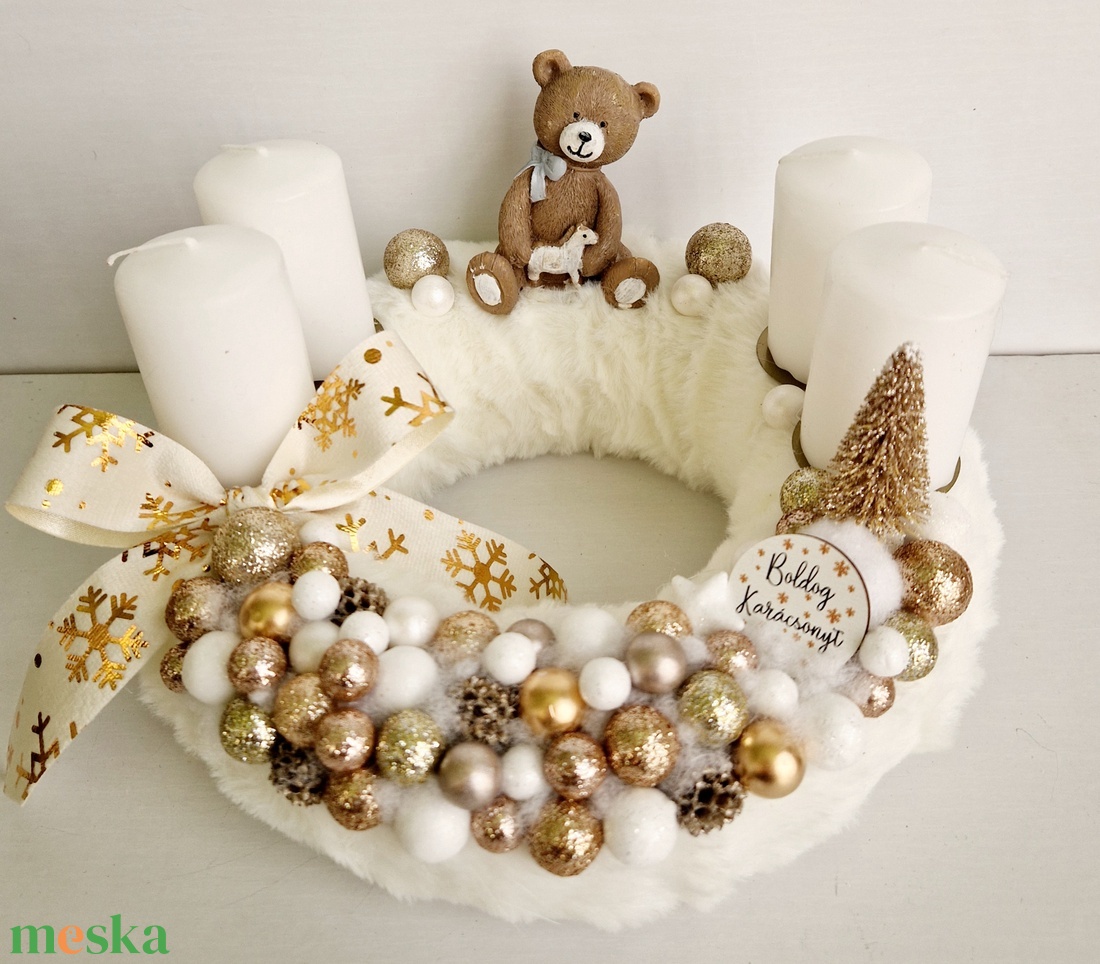 Macis adventi koszorú - karácsony - adventi díszek - adventi koszorú - Meska.hu