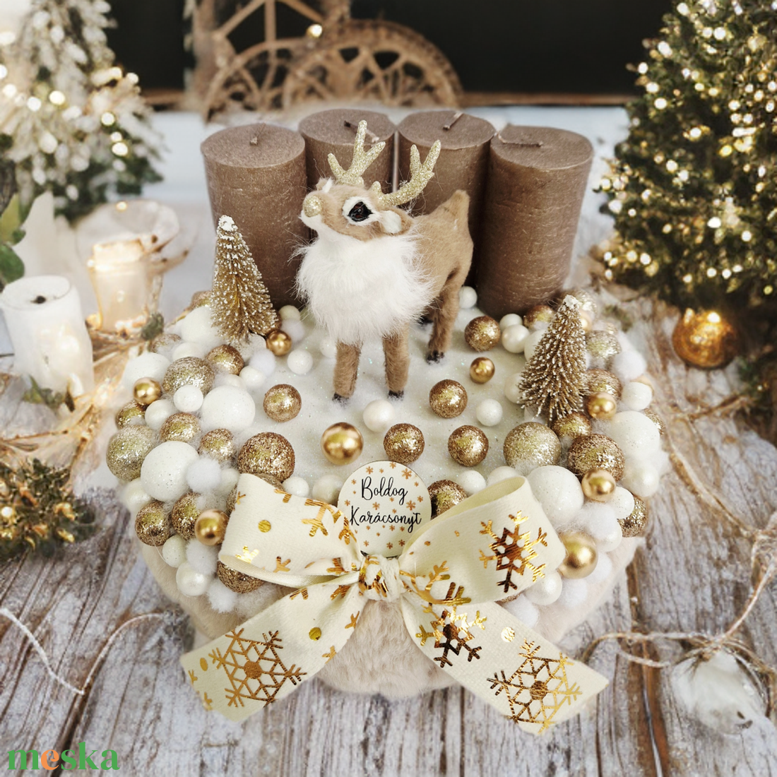 Adventi koszorú - karácsony - adventi díszek - adventi koszorú - Meska.hu