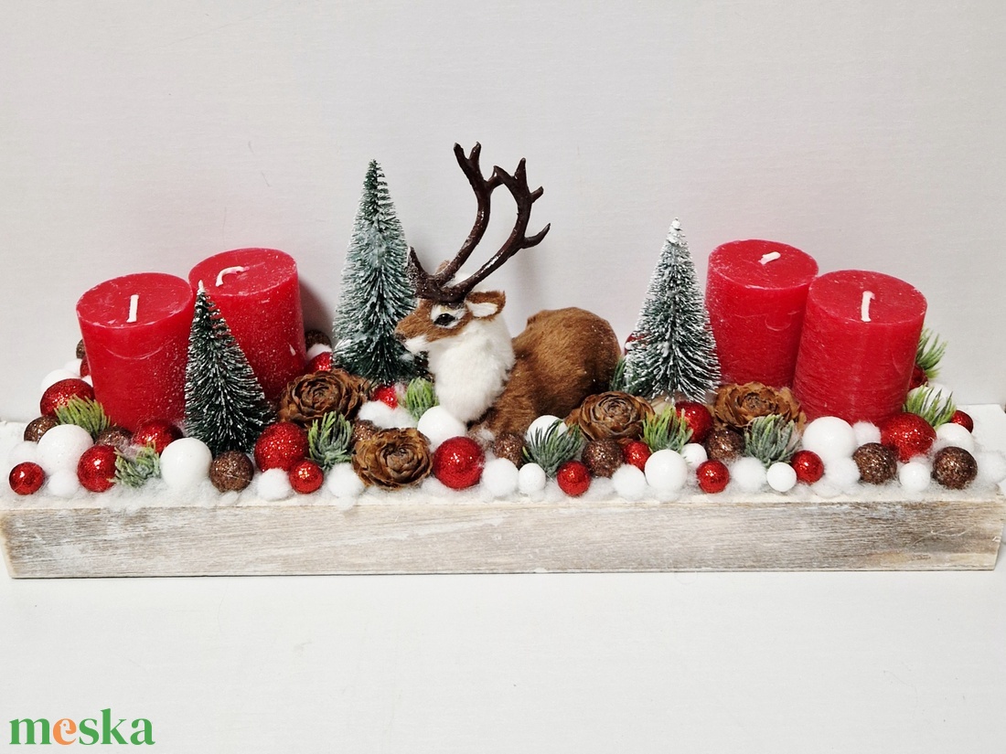 Adventi asztaldísz  - karácsony - adventi díszek - adventi koszorú - Meska.hu