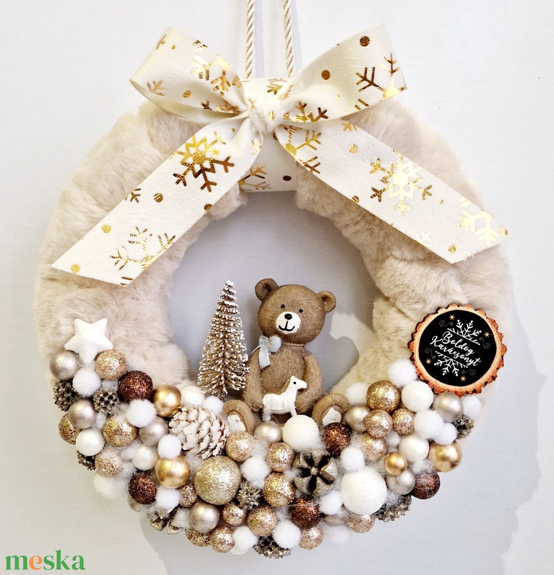 Karácsonyi ajtódísz  - karácsony - adventi díszek - adventi ajtódísz - Meska.hu