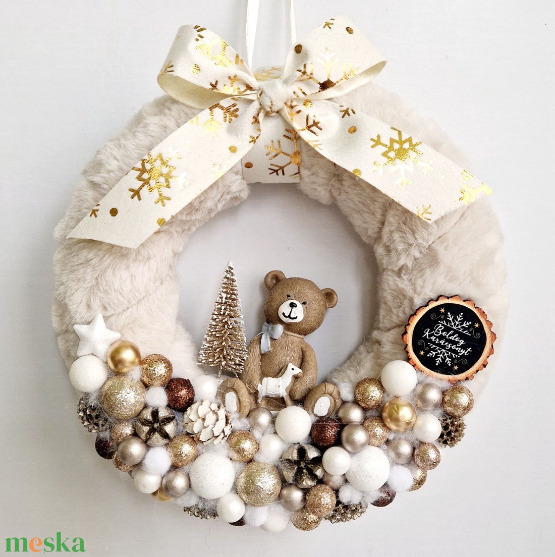 Karácsonyi ajtódísz  - karácsony - adventi díszek - adventi ajtódísz - Meska.hu