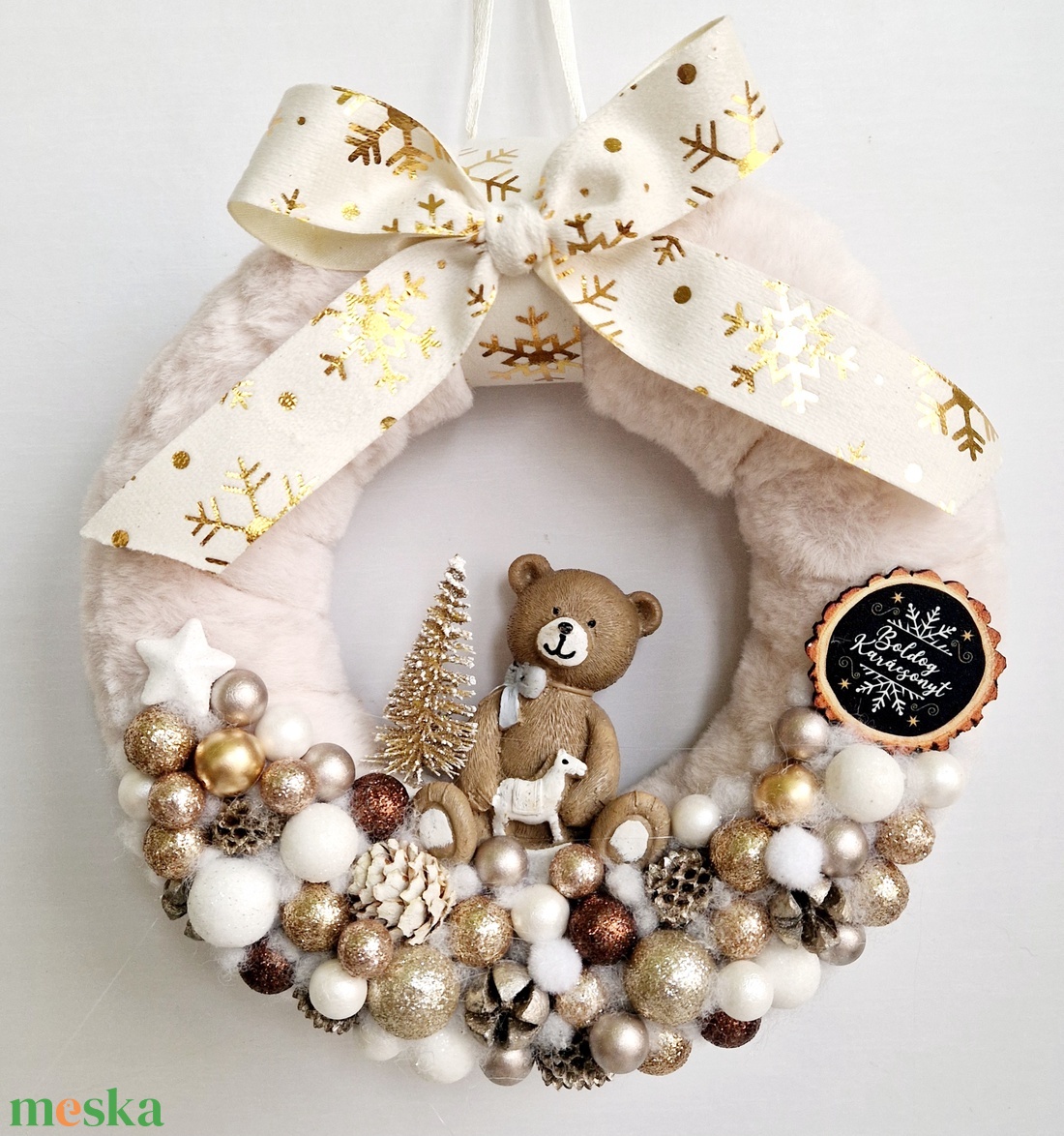 Karácsonyi ajtódísz  - karácsony - adventi díszek - adventi ajtódísz - Meska.hu