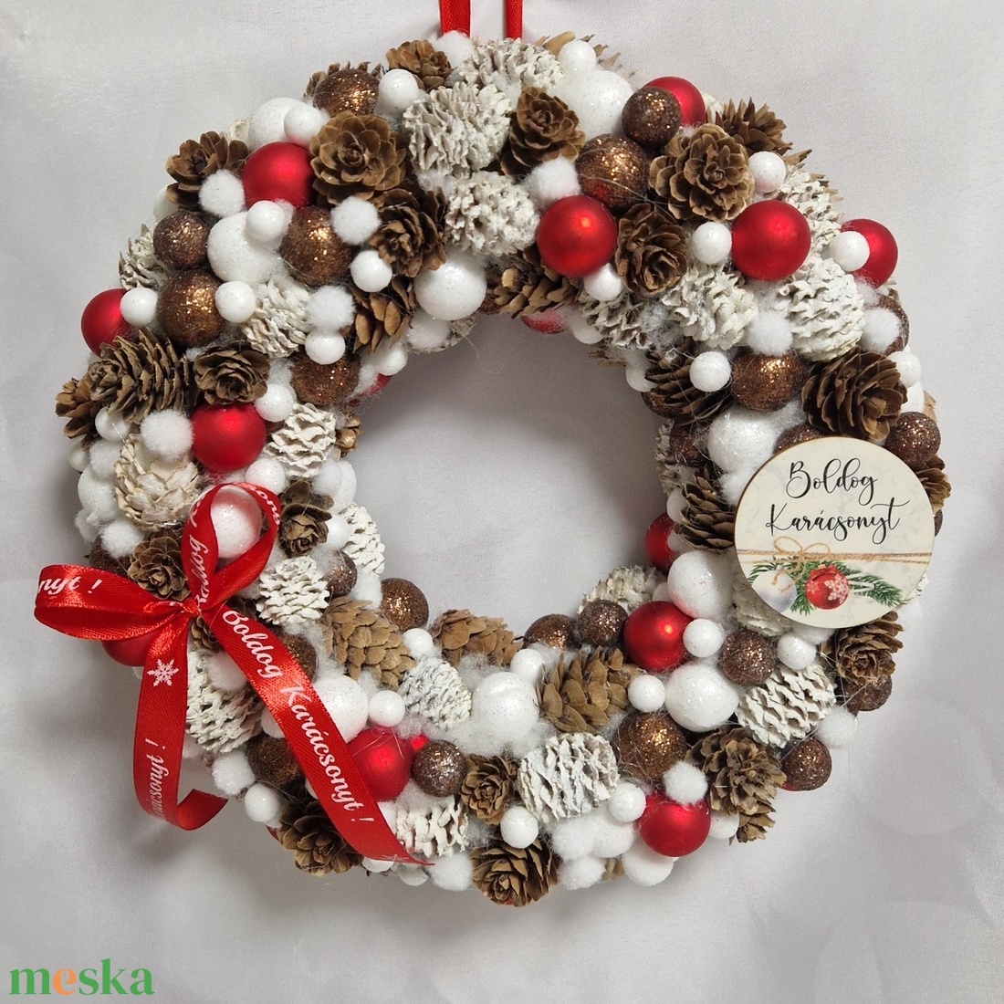 Karácsonyi ajtódísz - karácsony - adventi díszek - adventi ajtódísz - Meska.hu
