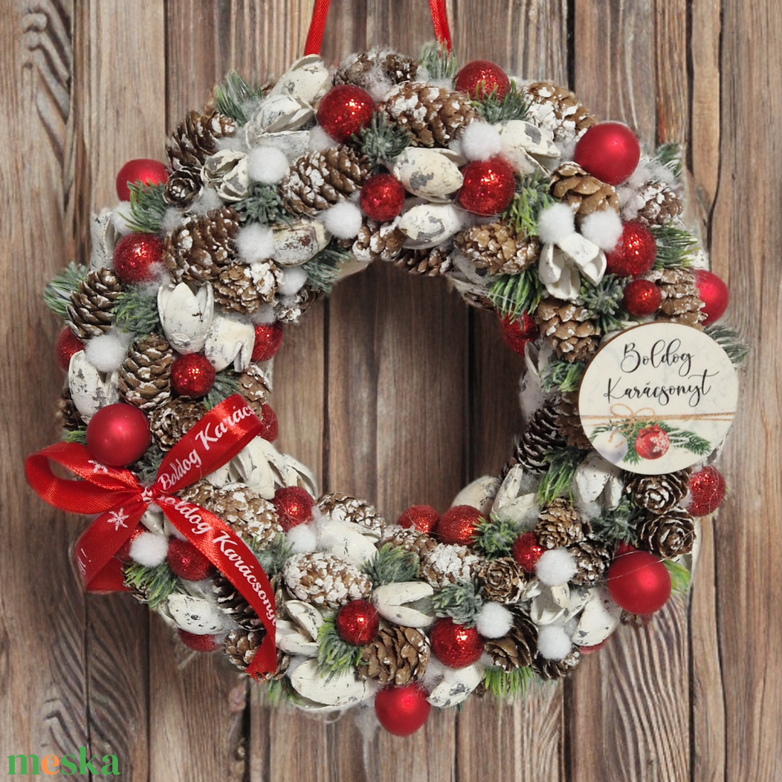 Karácsonyi ajtódísz - karácsony - adventi díszek - adventi ajtódísz - Meska.hu