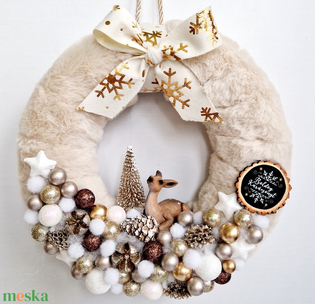 Karácsonyi ajtódísz  - karácsony - adventi díszek - adventi ajtódísz - Meska.hu