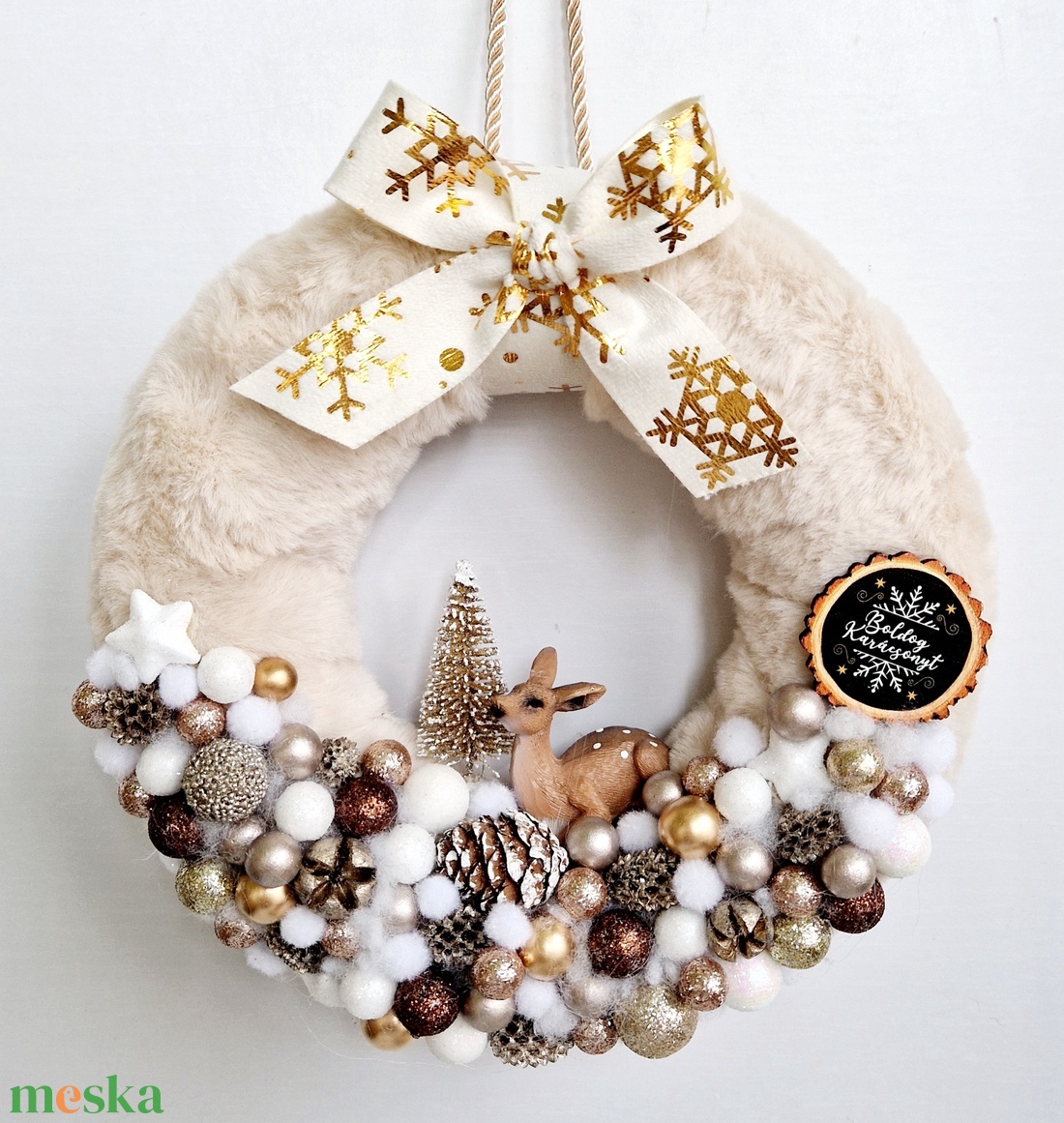 Karácsonyi ajtódísz  - karácsony - adventi díszek - adventi ajtódísz - Meska.hu