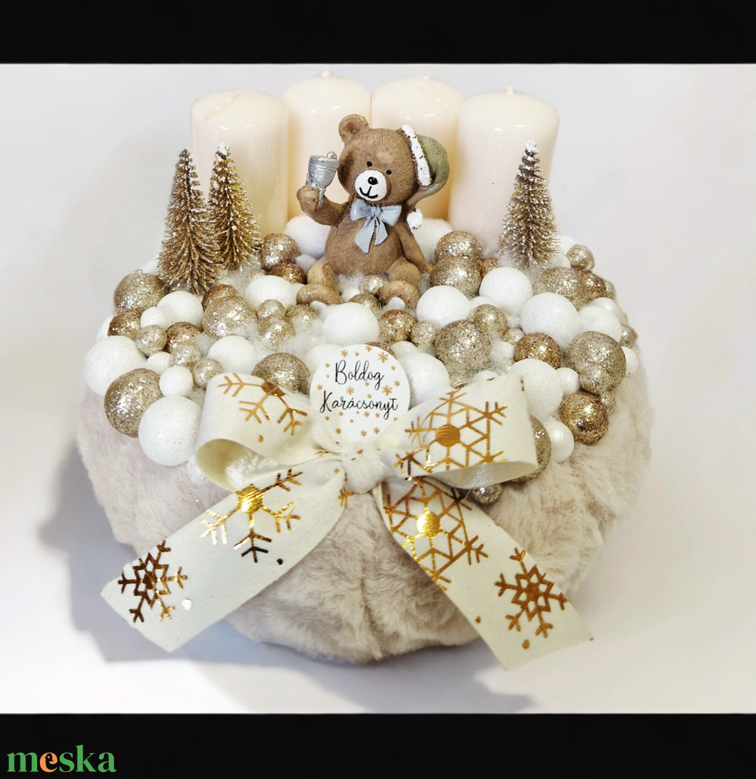 Macis adventi koszorú - karácsony - adventi díszek - adventi koszorú - Meska.hu