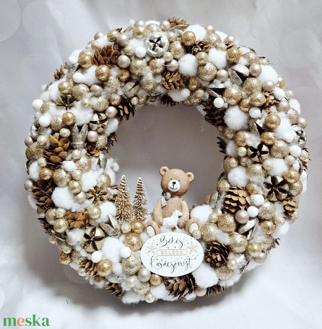 Karácsonyi ajtódísz  - karácsony - karácsonyi lakásdekoráció - karácsonyi ajtódíszek - Meska.hu