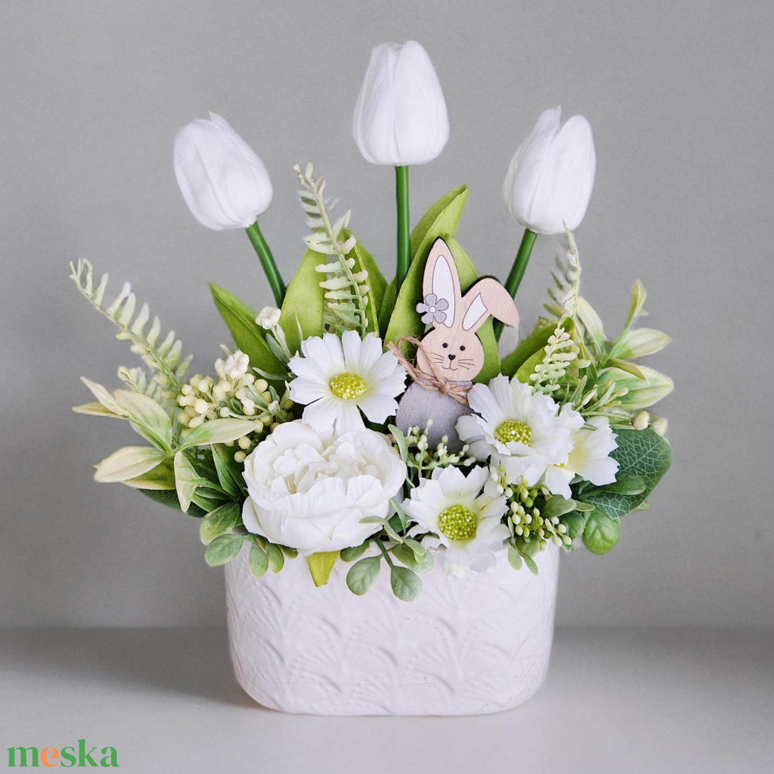 Tavaszi asztaldísz  - otthon & életmód - virágdekoráció - virágdíszek - asztali virágdísz - Meska.hu