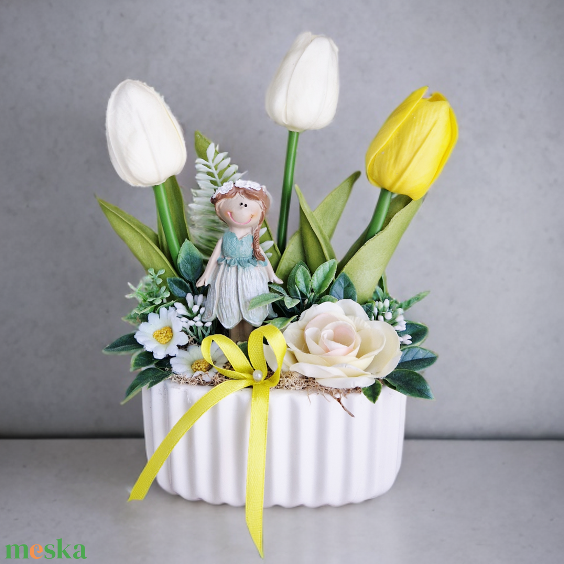 Tavaszi asztaldísz  - otthon & életmód - virágdekoráció - virágdíszek - asztali virágdísz - Meska.hu