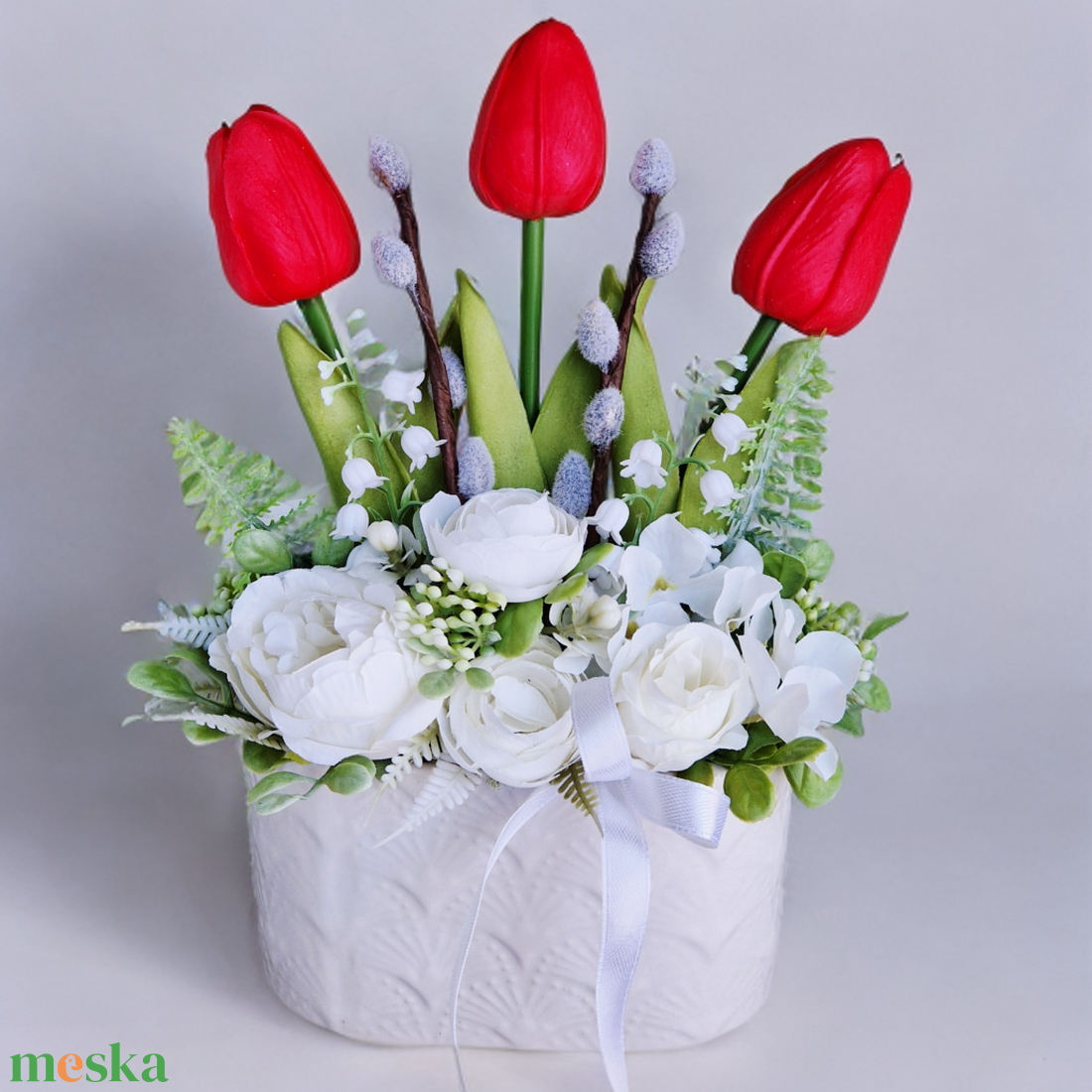 Tavaszi asztaldísz  - otthon & életmód - virágdekoráció - virágdíszek - asztali virágdísz - Meska.hu