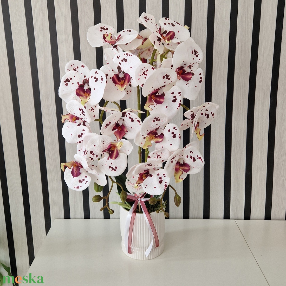 Örök Orchidea  - otthon & életmód - virágdekoráció - virágdíszek - virágdísz kaspóban - Meska.hu