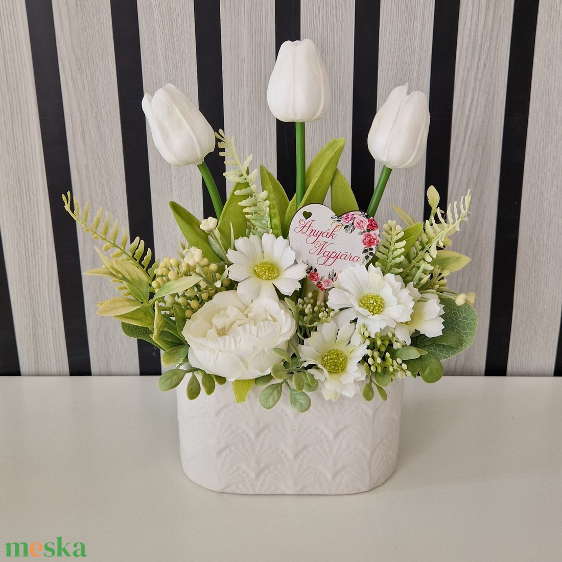 Anyák napjára asztaldísz  - otthon & életmód - virágdekoráció - virágdíszek - asztali virágdísz - Meska.hu