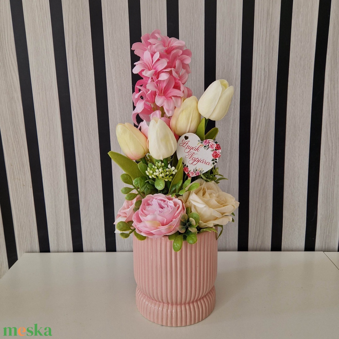 Anyák napjára asztaldísz  - otthon & életmód - virágdekoráció - virágdíszek - asztali virágdísz - Meska.hu